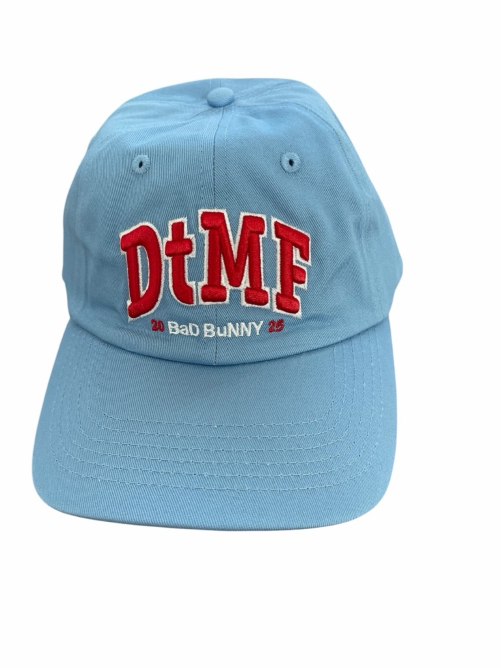 DtMF Bad Bunny Light Blue Baseball Cap. Original merch.